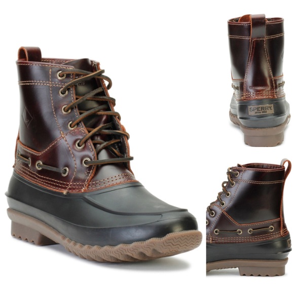mens rain boots sperry